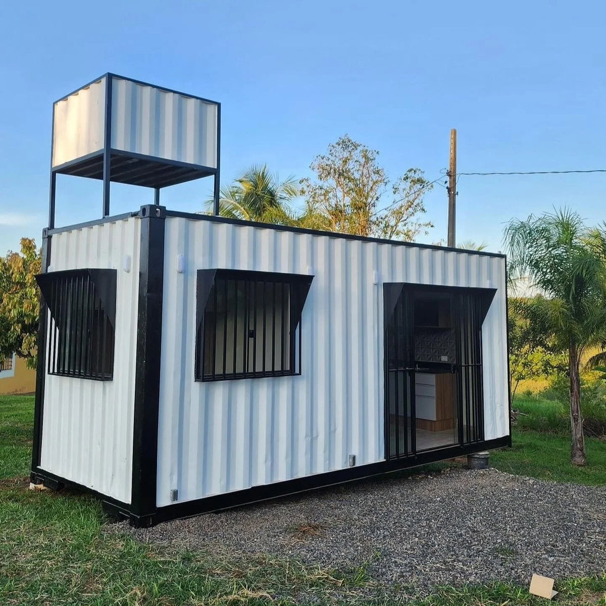 Custom 20ft Shipping Container Home with Water Tank
